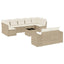 sofasæt til haven 10 dele med hynder polyrattan beige