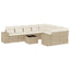 sofasæt til haven 10 dele med hynder polyrattan beige