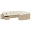 sofasæt til haven 10 dele med hynder polyrattan beige
