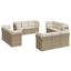 sofasæt til haven 12 dele med hynder polyrattan beige