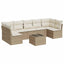 sofasæt til haven 8 dele med hynder polyrattan beige