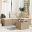 sofasæt til haven 5 dele med hynder polyrattan beige