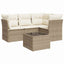 sofasæt til haven 5 dele med hynder polyrattan beige