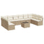 sofasæt til haven 11 dele med hynder polyrattan beige
