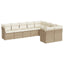 sofasæt til haven 9 dele med hynder polyrattan beige
