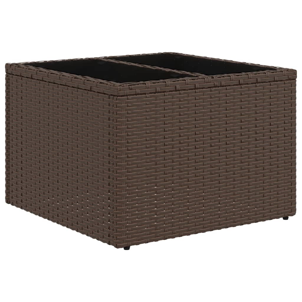loungesæt til haven 11 dele med hynder polyrattan brun
