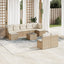 sofasæt til haven 10 dele med hynder polyrattan beige