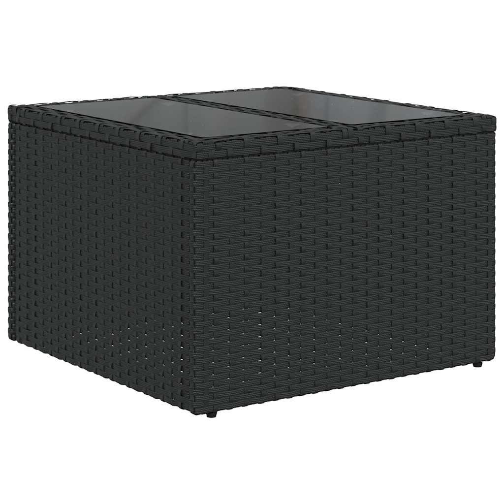 sofasæt til haven 10 dele med hynder polyrattan sort