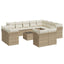 sofasæt til haven 13 dele med hynder polyrattan beige