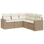 sofasæt til haven 5 dele med hynder polyrattan beige