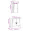 badeværelsesmøbelsæt 2 dele massivt fyrretræ