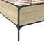 sengeramme 100x200 cm konstrueret træ og metal sonoma-eg