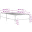 sengeramme 90x200 cm konstrueret træ og metal sonoma-eg