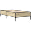 sengeramme 90x190 cm konstrueret træ og metal sonoma-eg