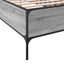 sengeramme 90x190 cm konstrueret træ og metal grå sonoma-eg