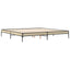 sengestel 200x200 cm konstrueret træ og metal sonoma-eg