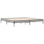 sengestel 200x200 cm konstrueret træ og metal grå sonoma-eg