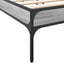 sengestel 120x190 cm konstrueret træ og metal grå sonoma-eg