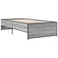 sengeramme 100x200 cm konstrueret træ og metal grå sonoma-eg