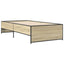 sengeramme 90x200 cm konstrueret træ og metal sonoma-eg