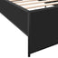 sengeramme 75x190 cm konstrueret træ og metal sort