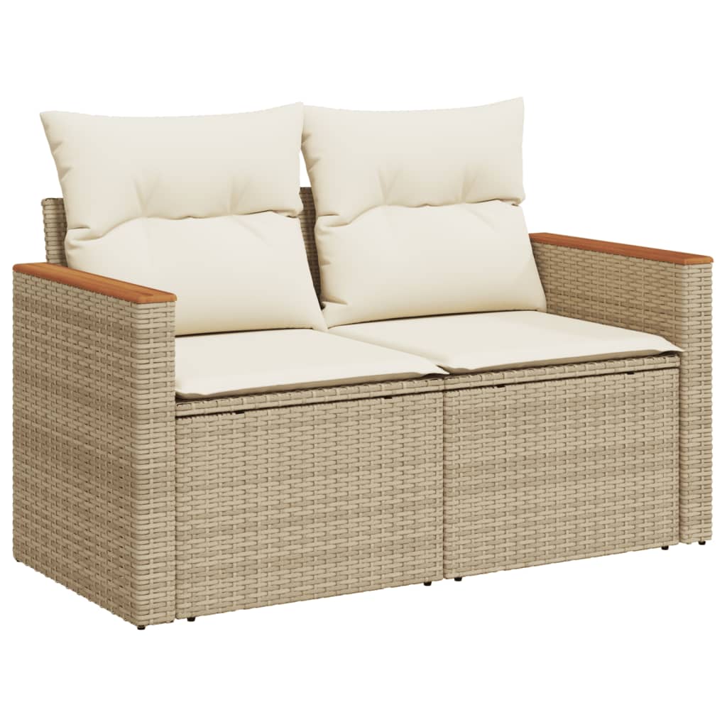 sofasæt til haven 3 dele med hynder polyrattan beige