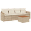 sofasæt til haven 5 dele med hynder polyrattan beige