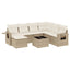 sofasæt til haven 8 dele med hynder polyrattan beige