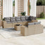 sofasæt til haven 9 dele med hynder polyrattan beige