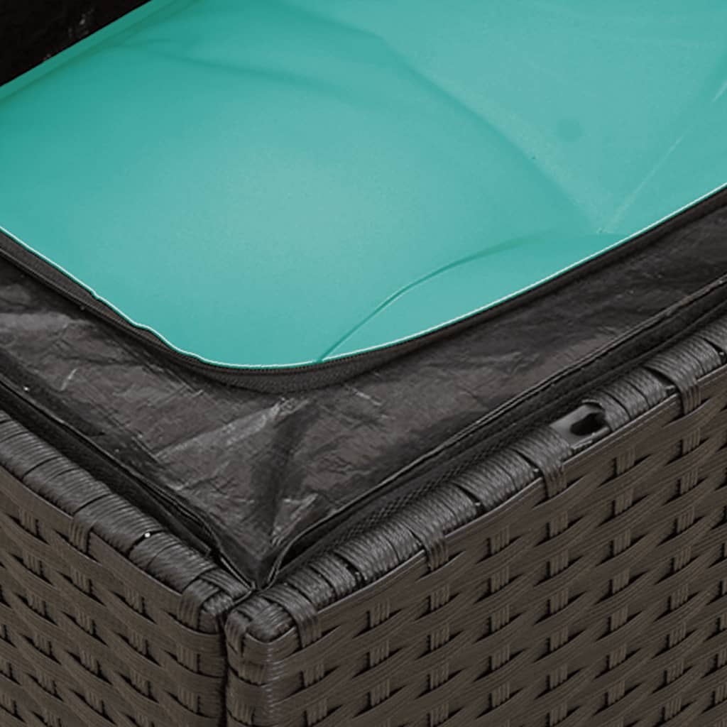 sofasæt til haven 9 dele med hynder polyrattan sort