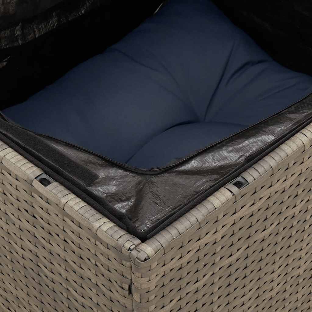 sofasæt til haven 9 dele med hynder polyrattan grå