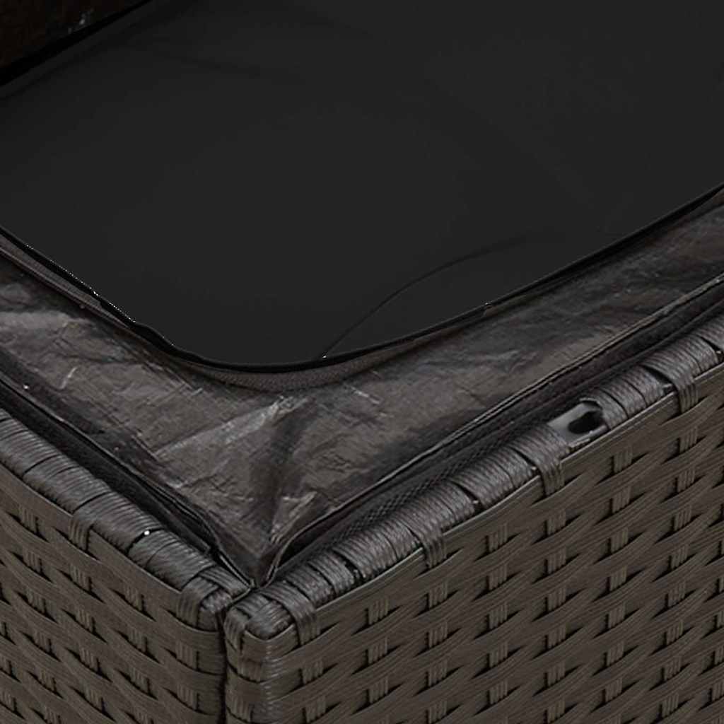 sofasæt til haven 12 dele med hynder polyrattan sort