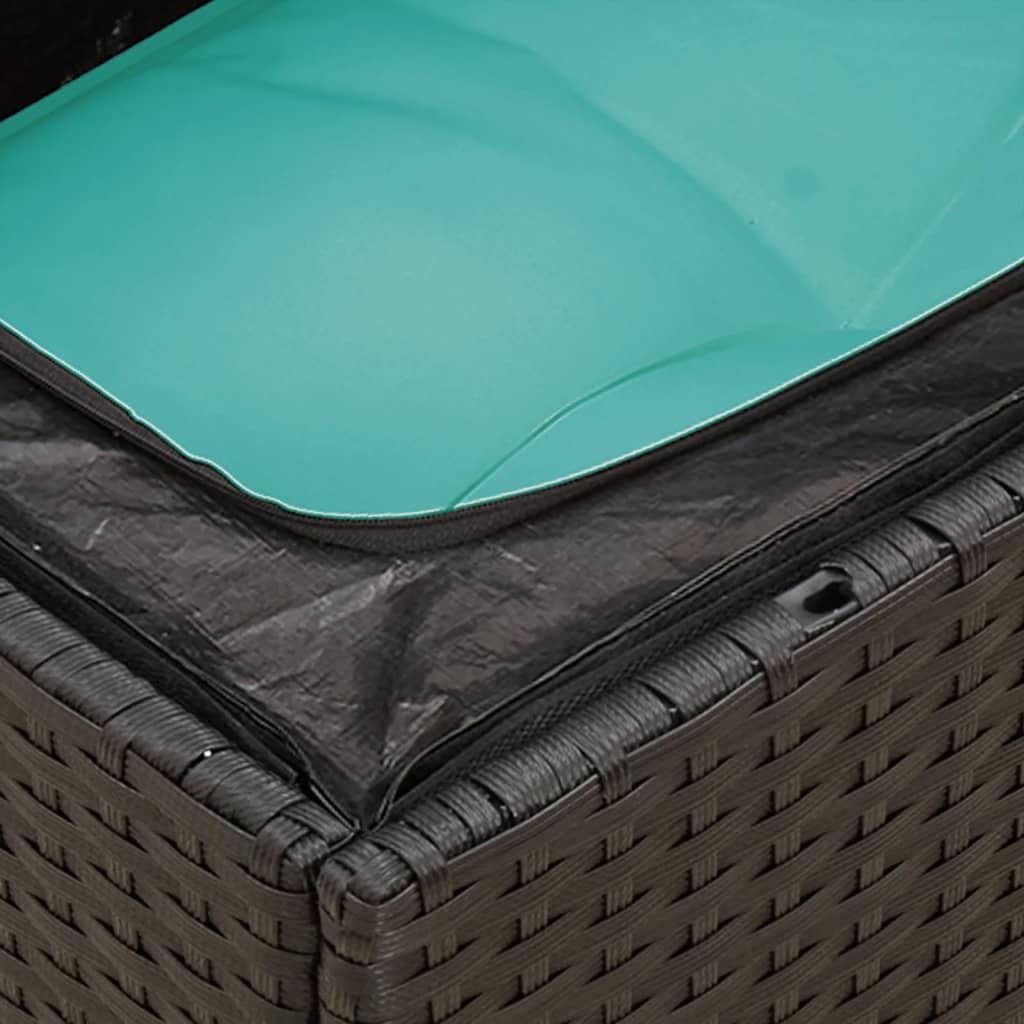 sofasæt til haven 12 dele med hynder polyrattan sort