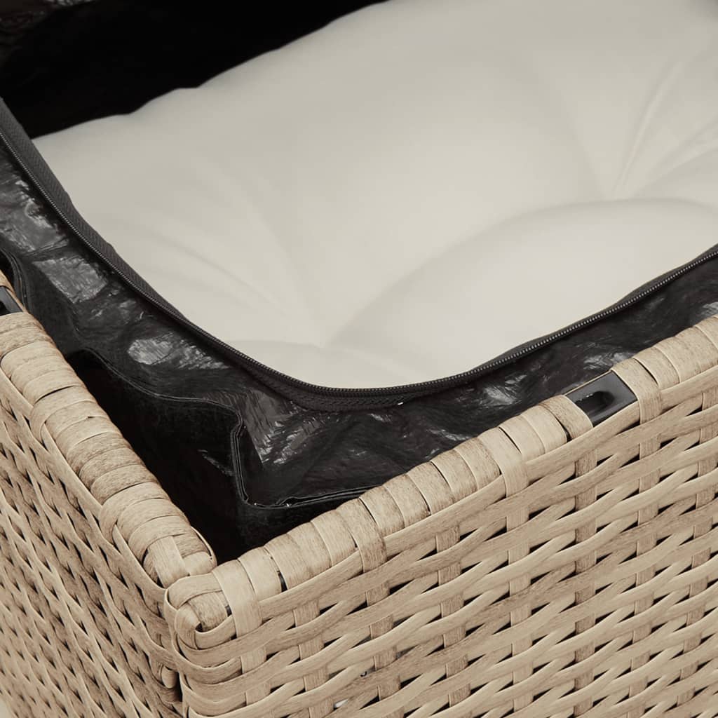sofasæt til haven 12 dele med hynder polyrattan beige
