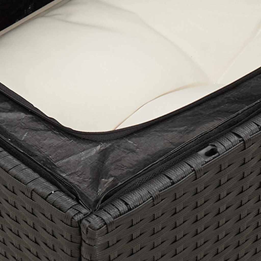sofasæt til haven 12 dele med hynder polyrattan sort