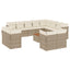 sofasæt til haven 13 dele med hynder polyrattan beige