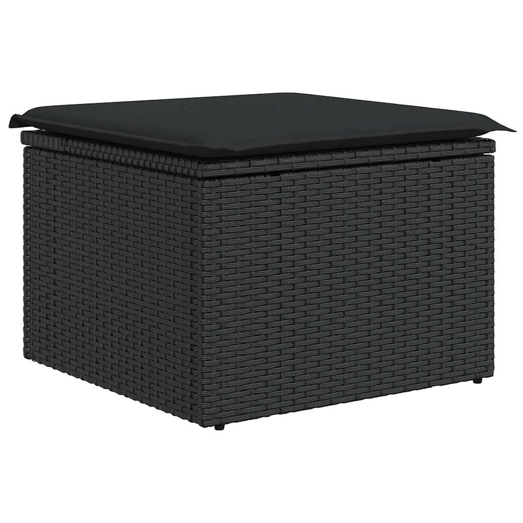 sofasæt til haven 12 dele med hynder polyrattan sort