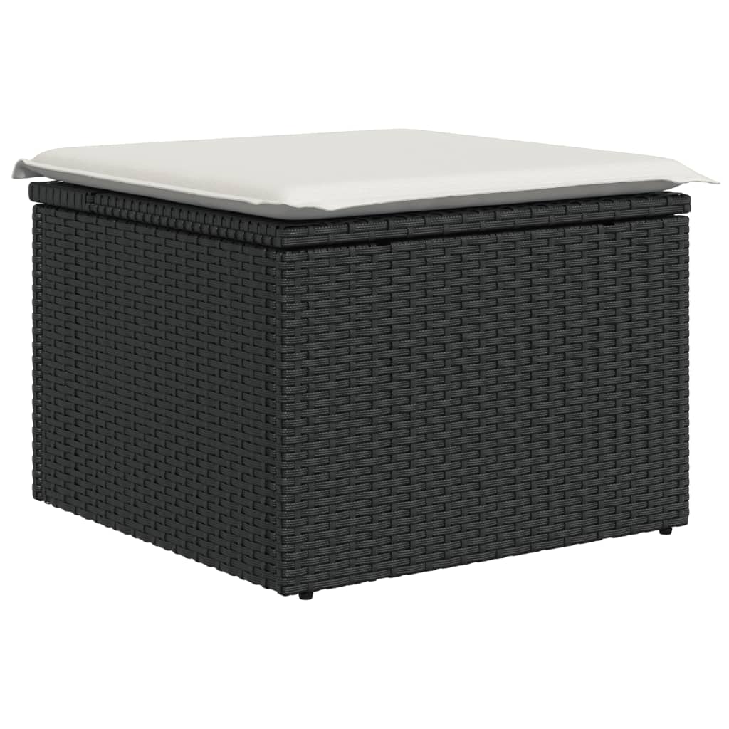 sofasæt til haven 12 dele med hynder polyrattan sort