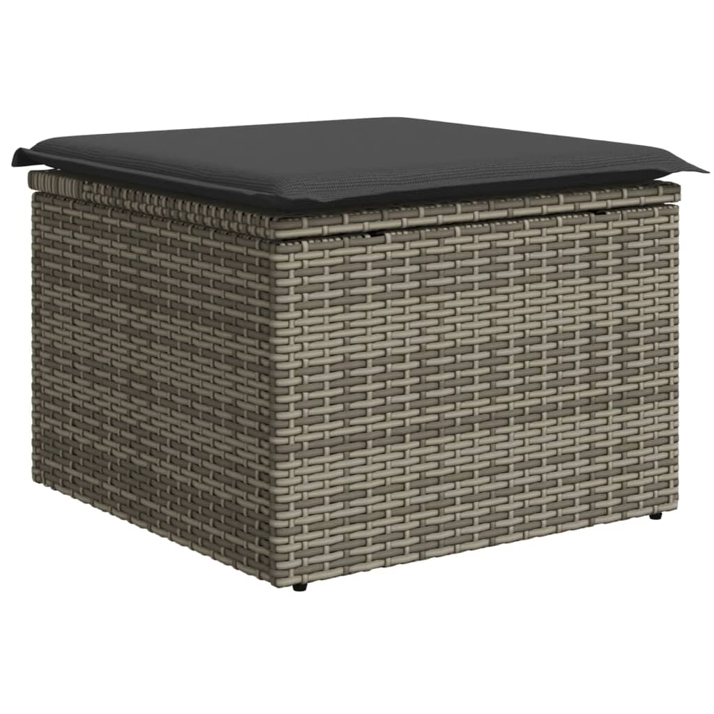 sofasæt til haven 13 dele med hynder polyrattan grå