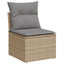 sofasæt til haven 4 dele med hynder polyrattan beige