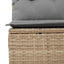 havesofasæt 5 dele med hynder polyrattan beige