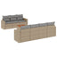 havesofasæt 8 dele med hynder polyrattan beige