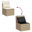 sofasæt til haven 8 dele med hynder polyrattan beige