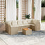 sofasæt til haven 8 dele med hynder polyrattan beige