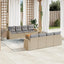 spisebordssæt til haven 9 dele med hynder polyrattan beige