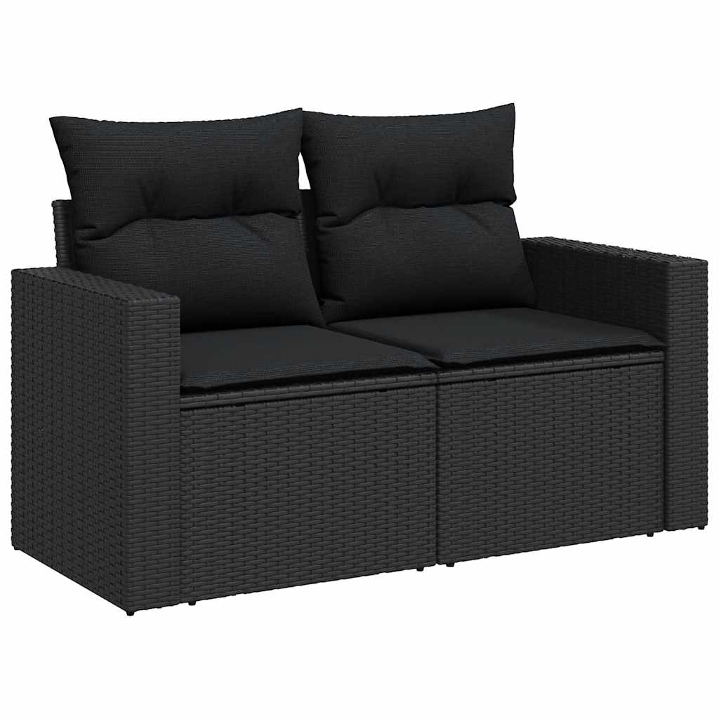 sofasæt til haven 12 dele med hynder polyrattan sort