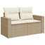sofasæt til haven 9 dele med hynder polyrattan beige