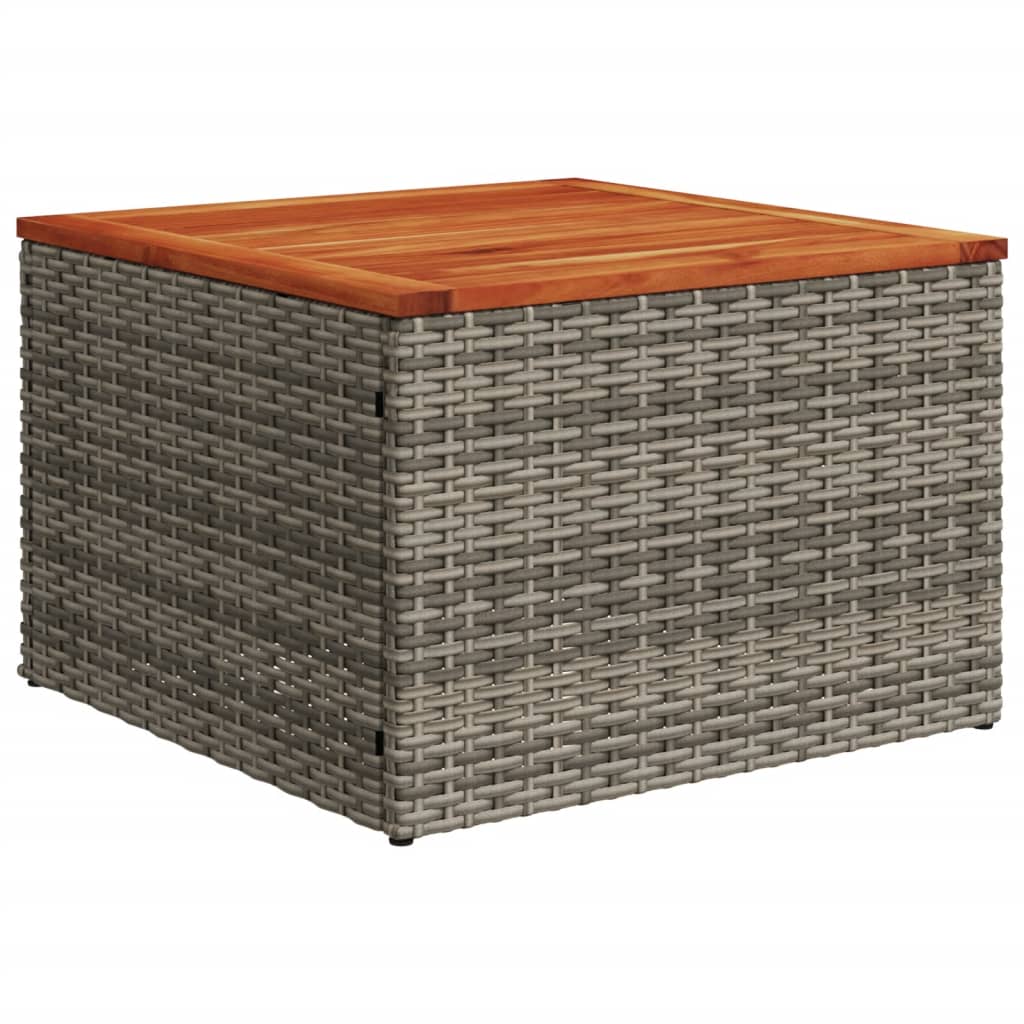 havesofasæt med 8 hynder grå polyrattan