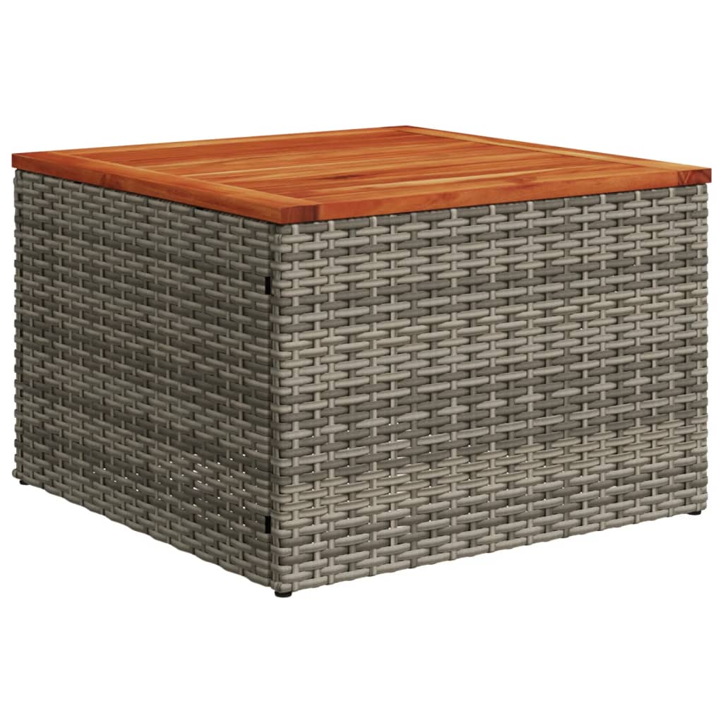 havesofasæt med 8 hynder grå polyrattan