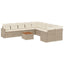 sofasæt til haven 11 dele med hynder polyrattan beige